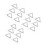 18Pcs Versatile White Ceramic and Iron Wire Crucible Triangle Rack 9
