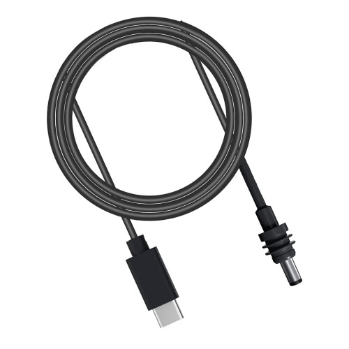 Schwarzes 5 m USB-C-zu-DC-Stromkabel 100 W Miniantenne