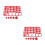 60Pcs ABS Motorcycle Screw Covers Red Hexagonal Decorative Bolt Caps 9