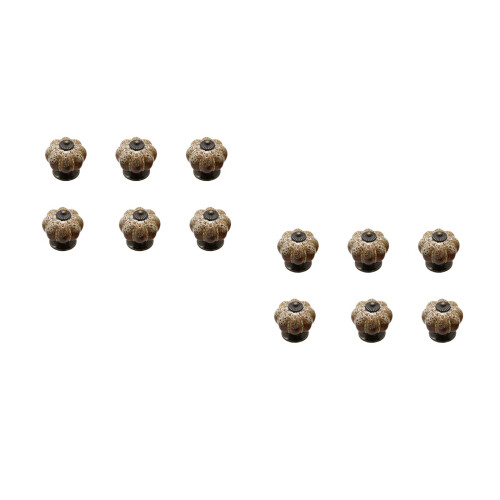 12Pcs Premium Ceramic Pumpkin Drawer Knobs Multi Color Cabinet Handles 2