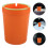 2Pcs Orange Plastic Car Ashtray Glow Night Portable 11