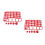 60Pcs ABS Motorcycle Screw Covers Red Hexagonal Decorative Bolt Caps 6