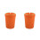 2Pcs Orange Plastic Car Ashtray Glow Night Portable 9
