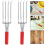 2Pcs Portable Silver Clam Digger Tool with 4 Prongs for Garden Use 10