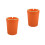 2Pcs Orange Plastic Car Ashtray Glow Night Portable 8