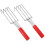 2Pcs Portable Silver Clam Digger Tool with 4 Prongs for Garden Use 11
