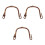 3Pcs Coffee Rattan Teapot Handles U-Shape Replacement for Tea Kettle 8