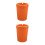 2Pcs Orange Plastic Car Ashtray Glow Night Portable 5