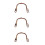 3Pcs Coffee Rattan Teapot Handles U-Shape Replacement for Tea Kettle 5