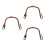 3Pcs Coffee Rattan Teapot Handles U-Shape Replacement for Tea Kettle 4