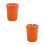 2Pcs Orange Plastic Car Ashtray Glow Night Portable 4