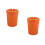 2Pcs Orange Plastic Car Ashtray Glow Night Portable 7