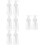 8Pcs Empty Powder Spray Bottles with Foldable Nozzle PP Pet Material 8