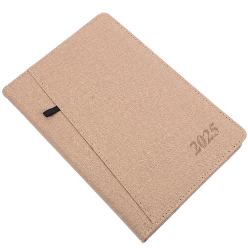 3Pcs Daily Use Academic Planner 2025 Beige Portable Notebook Organizer