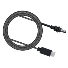 Cable de alimentación USB-C a DC, 10 m, IP68, 18 AWG, de goma