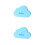 2Pcs ABS Baby Keepsake Tooth Box Sky-Blue Multi-Storage 9