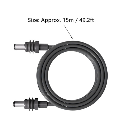 Cable DC rectangular para satélite 18AWG 15m/49.2ft 1
