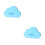 2Pcs ABS Baby Keepsake Tooth Box Sky-Blue Multi-Storage 8