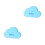 2Pcs ABS Baby Keepsake Tooth Box Sky-Blue Multi-Storage 6