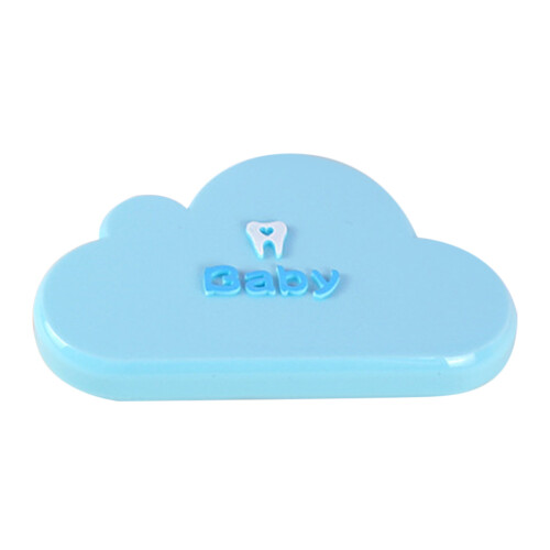 2Pcs ABS Baby Keepsake Tooth Box Sky-Blue Multi-Storage 1