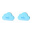 2Pcs ABS Baby Keepsake Tooth Box Sky-Blue Multi-Storage 5