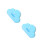 2Pcs ABS Baby Keepsake Tooth Box Sky-Blue Multi-Storage 7