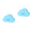 2Pcs ABS Baby Keepsake Tooth Box Sky-Blue Multi-Storage 10