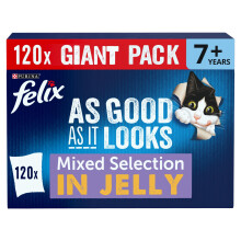 FELIX As Good As it Looks Senior 7+ Mixed in Jelly Wet Cat Food 120x85g