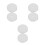6Rolls White Smooth Polyester Ribbon for Multi-Use Wedding and Crafts 6