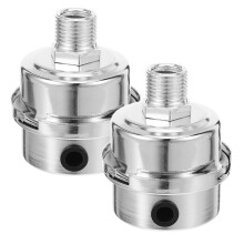 2Pièces Silencieux Admission Compresseur Filtre Anti-Vibration Noir