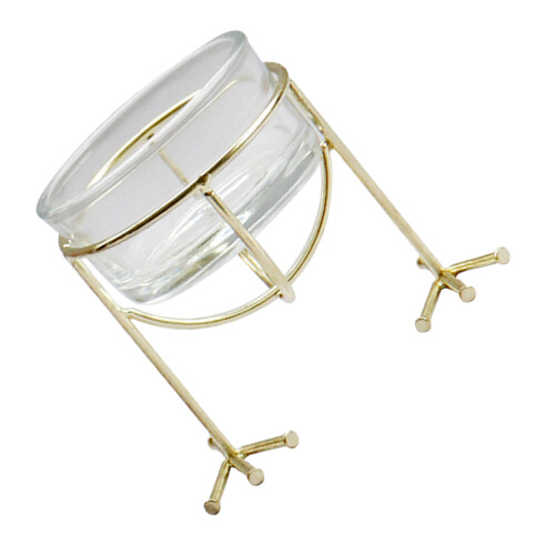 5pcs Glass Candle Holder Tea Light Stand Table Decor