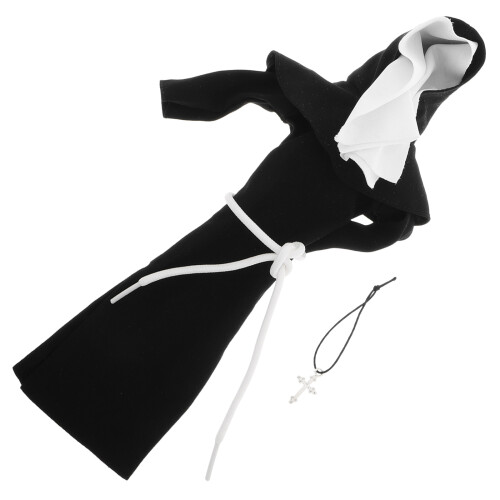 2Pièces Costume Noir Polyester Accessoires Inclus