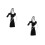 2Pièces Costume Noir Polyester Accessoires Inclus 9