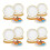 200Pcs White Paper Dinner Durable 6