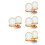 200Pcs White Paper Dinner Durable 5