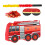5Ensembles Accessoires Camion Pompier Papier Rouge Décor Suspendu 3