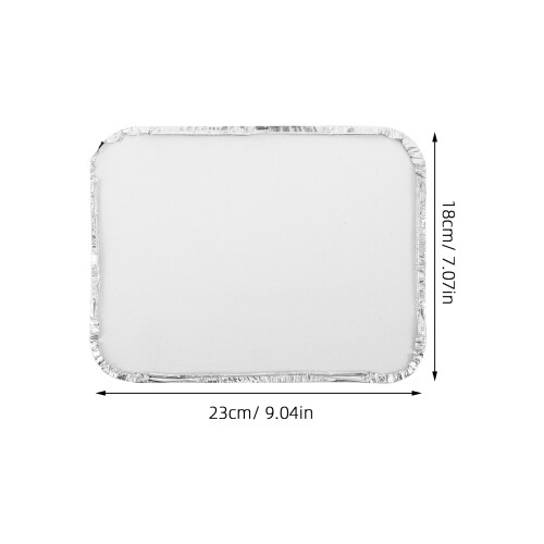 20Pièces Conteneurs Repas En Aluminium 3 Sections Argentés Couvercle 2