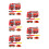 5Ensembles Accessoires Camion Pompier Papier Rouge Décor Suspendu 8