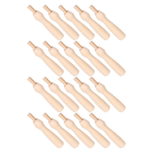 60Pcs Wood Handle Needle Felting Tools Comfortable Grip for DIY Crafts