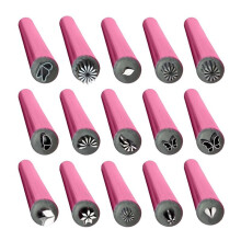15Pcs Nail Art Stamp Pen Set,Flower Nail Stamp Pen,Nail Art Stamper Kit,Nail Art Tool with Different Patterns