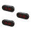 3Pcs USB Battery Plastic Alarm Clock Black LED Screen Multi-Function 8