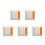 5Pièces Marqueurs Pavement Réfléchissants Double Face Plastique 6