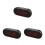 3Pcs USB Battery Plastic Alarm Clock Black LED Screen Multi-Function 10
