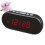 3Pcs USB Battery Plastic Alarm Clock Black LED Screen Multi-Function 2