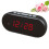 3Pcs USB Battery Plastic Alarm Clock Black LED Screen Multi-Function 3