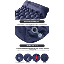 Single Person Diamond Shaped Tpu Air Cushion For Outdoor Tent Sleeping Mat Camping Inflator Pump Travel Hiking