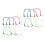 12Pièces Cordon Guitare Effet Solide Métal Caoutchouc Usage Polyvalent 7