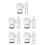 50Pcs Hot Water Sack Replacement Caps PP Material for Winter Warmth 5