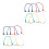 12Pièces Cordon Guitare Effet Solide Métal Caoutchouc Usage Polyvalent 5