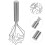4Pcs Silver Metal Potato Masher Tool Multifunctional Kitchen Presser 11